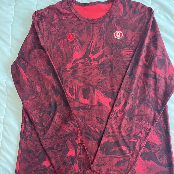 Canada Lululemon Pan American Long Sleeve Red XL - Picture 1 of 5